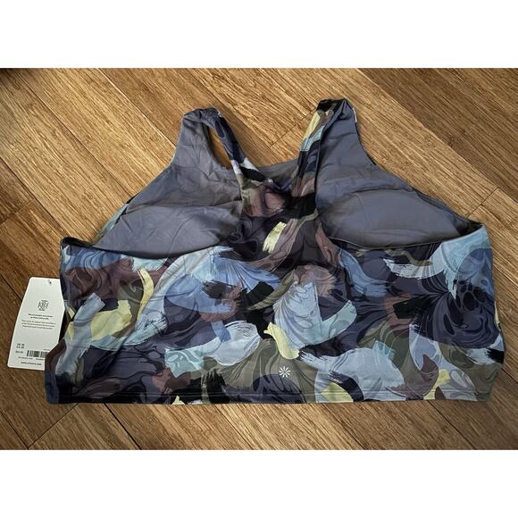 Athleta Conscious Crop Printed D-DD 3X NWT $64 Vivid Stroke Purple Barre‎ Yoga - Picture 3 of 8